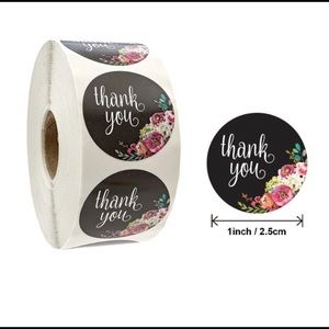 500pcs thank you sticker roll NEW
